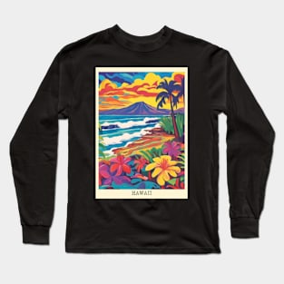 fauvism art of Hawaii usa 3 Long Sleeve T-Shirt